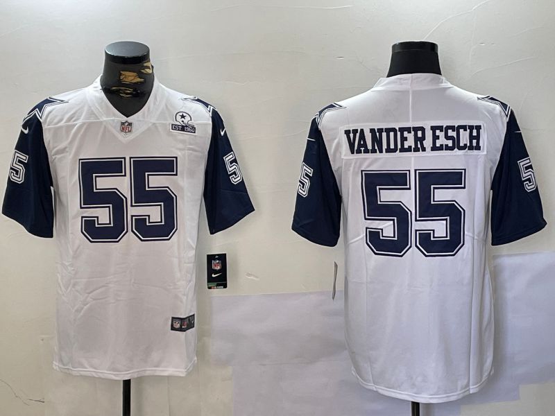 Men Dallas Cowboys #55 Vanderesch White 2024 Nike Limited NFL Jersey style 4->dallas cowboys->NFL Jersey